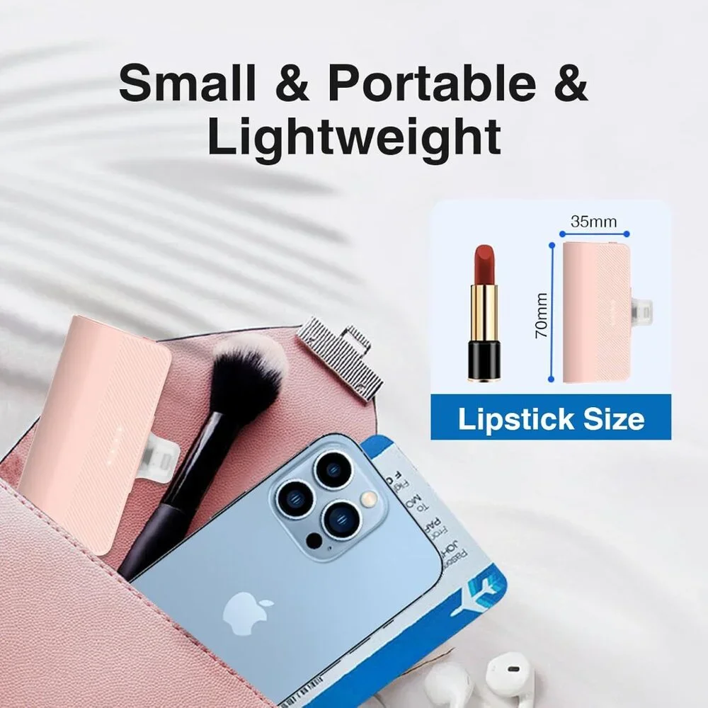 Portable Charger for iPhone,5000mAh Ultra-Compact Small Portable Charger Compati